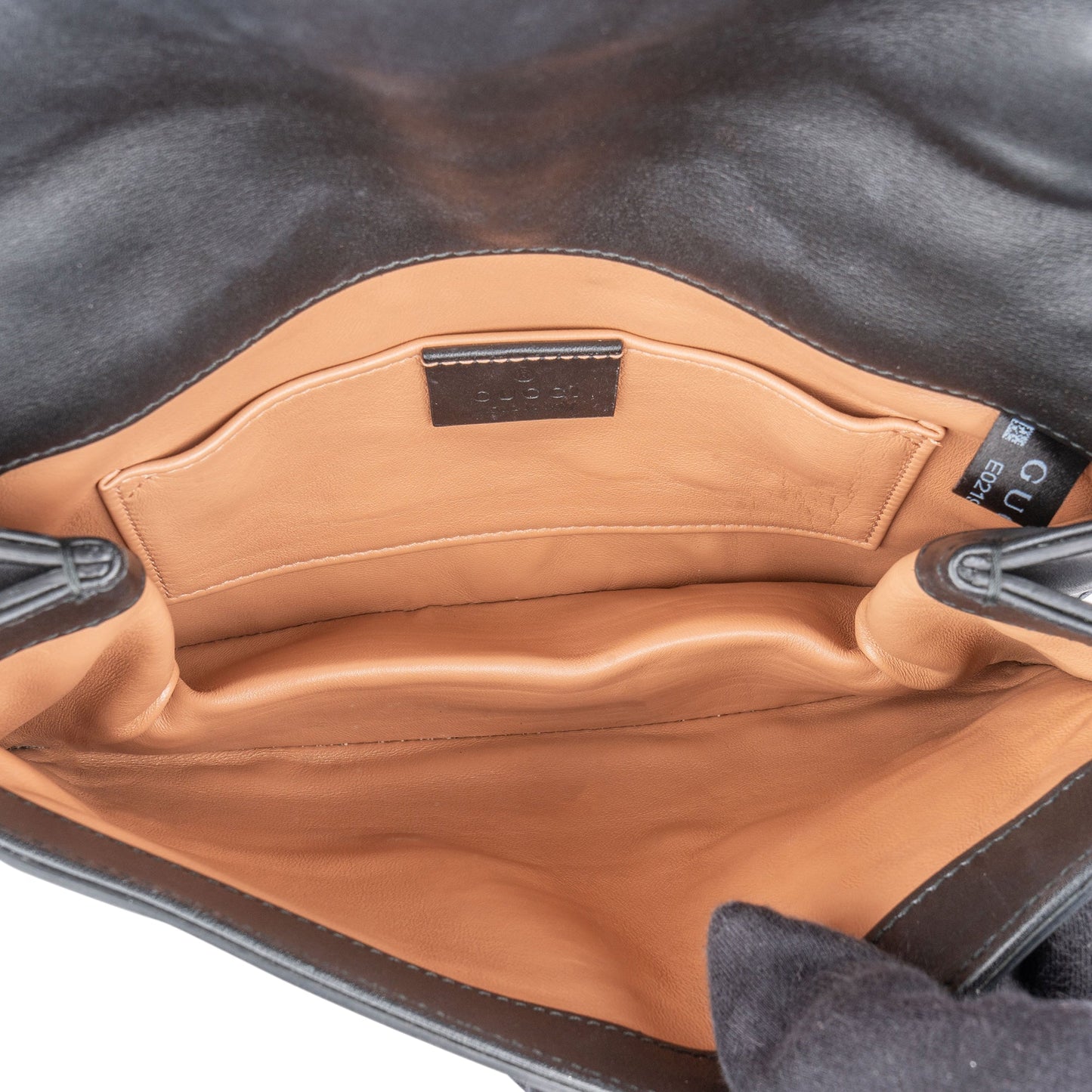 Gucci Black Leather Queen Margaret Bee Shoulder Bag