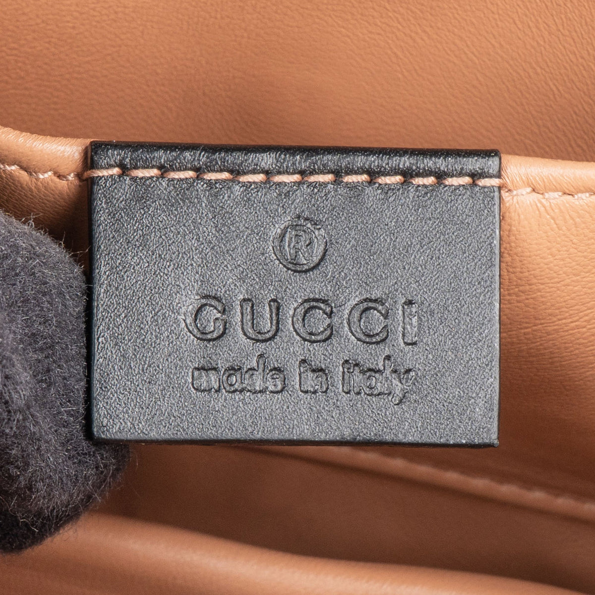 Gucci Black Leather Queen Margaret Bee Shoulder Bag