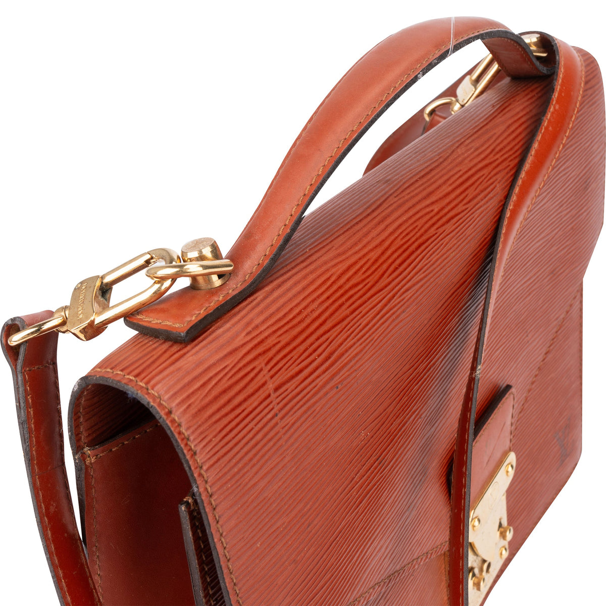 Louis Vuitton Monceau aus cognacfarbenem Epi-Leder – Ansicht 3