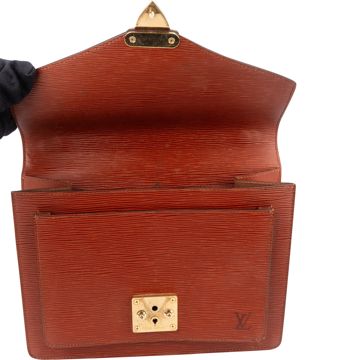 Louis Vuitton Monceau aus cognacfarbenem Epi-Leder – Ansicht 10
