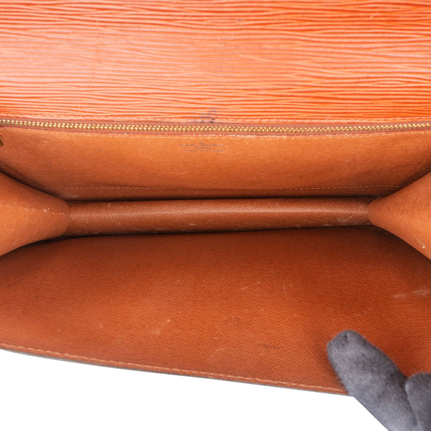 Louis Vuitton Cognac Epi Leather Monceau Handbag