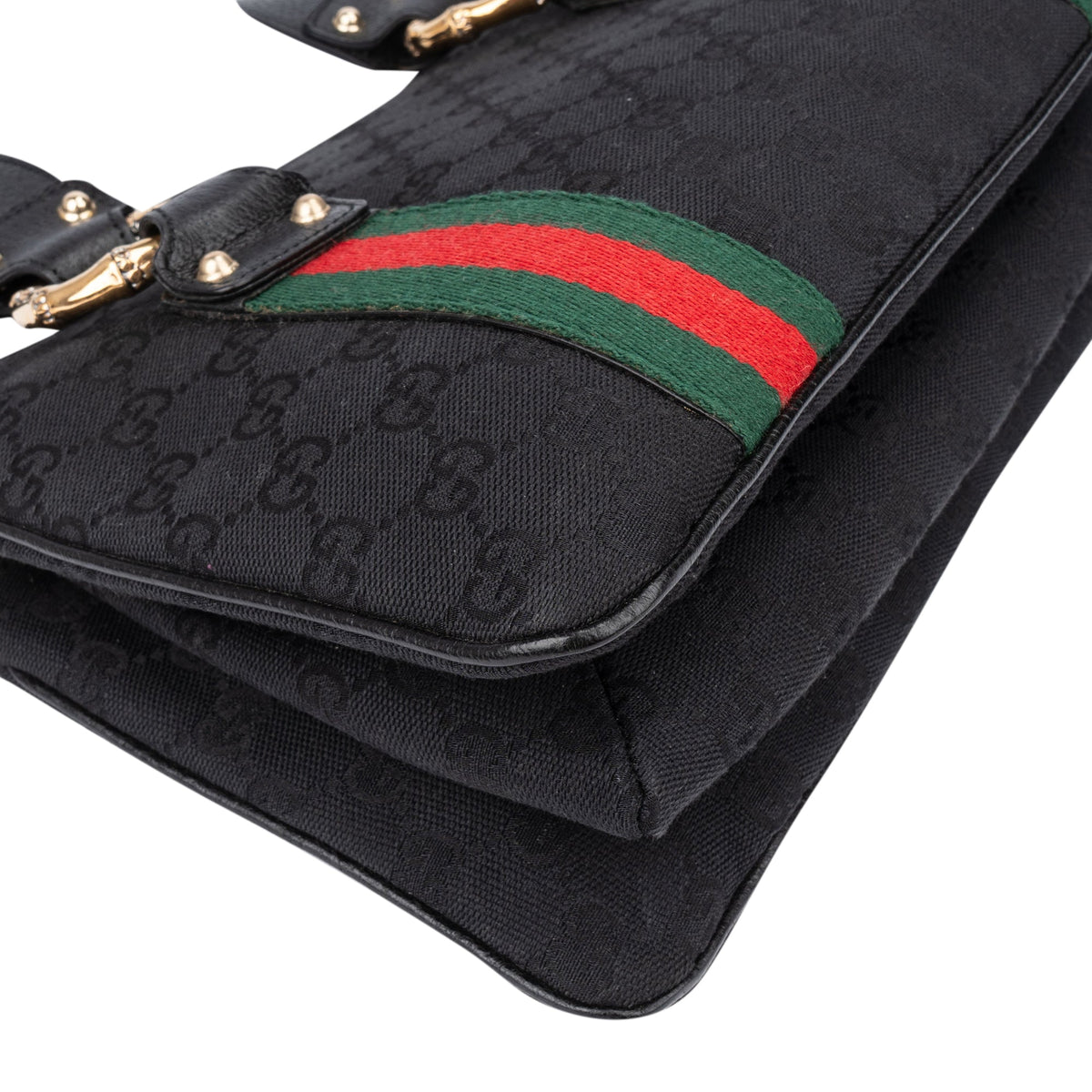 Gucci GG Monogram Bamboo Handbag