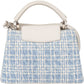 Louis Vuitton Bleu Blanco Tweed Capucines BB Handbag