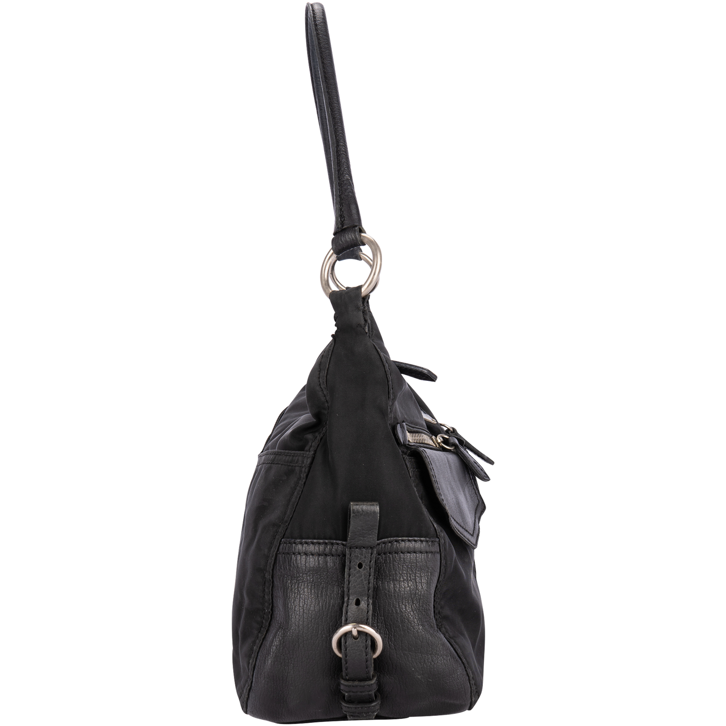 Prada Black Tessuto Triangle Shoulder Bag
