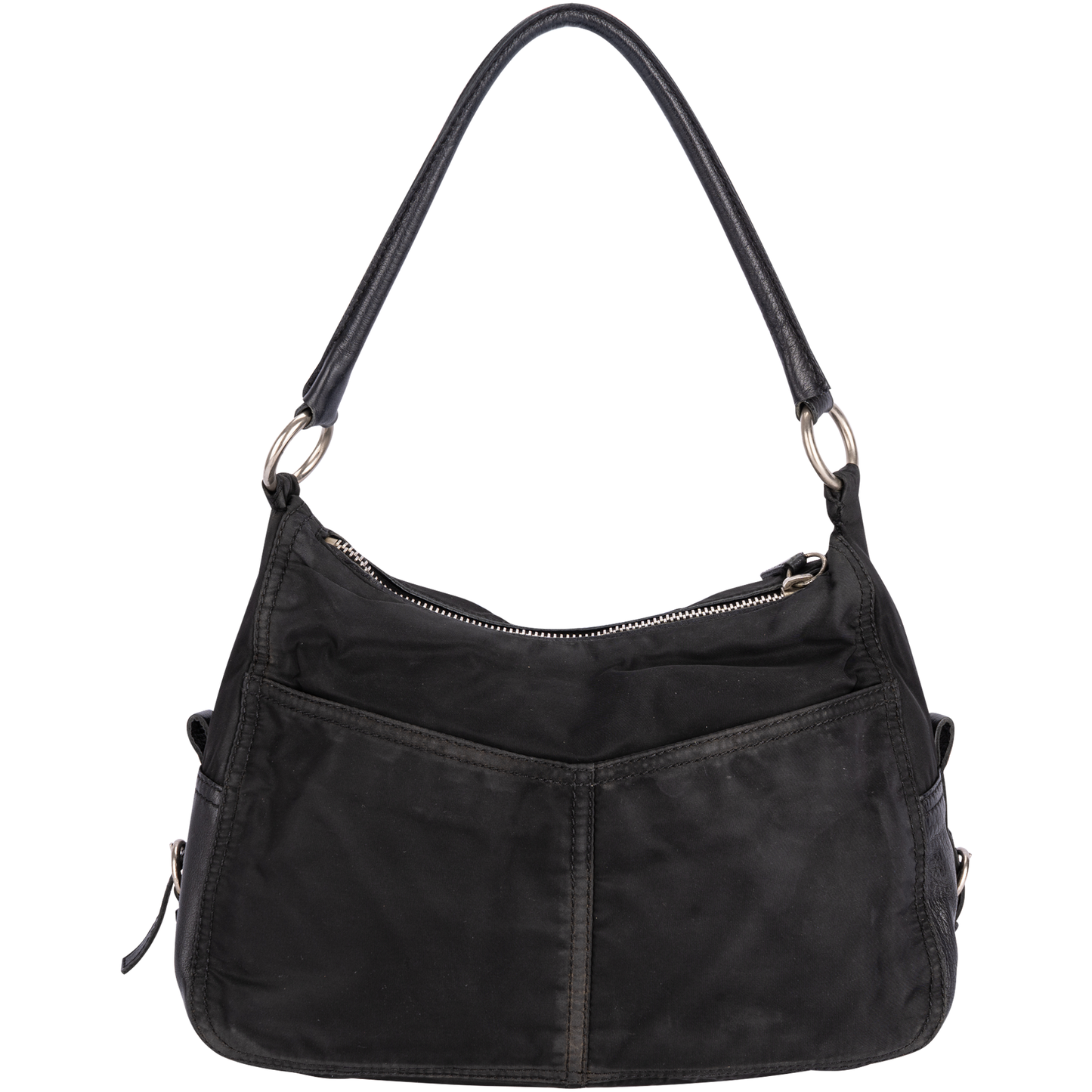 Prada Black Tessuto Triangle Shoulder Bag