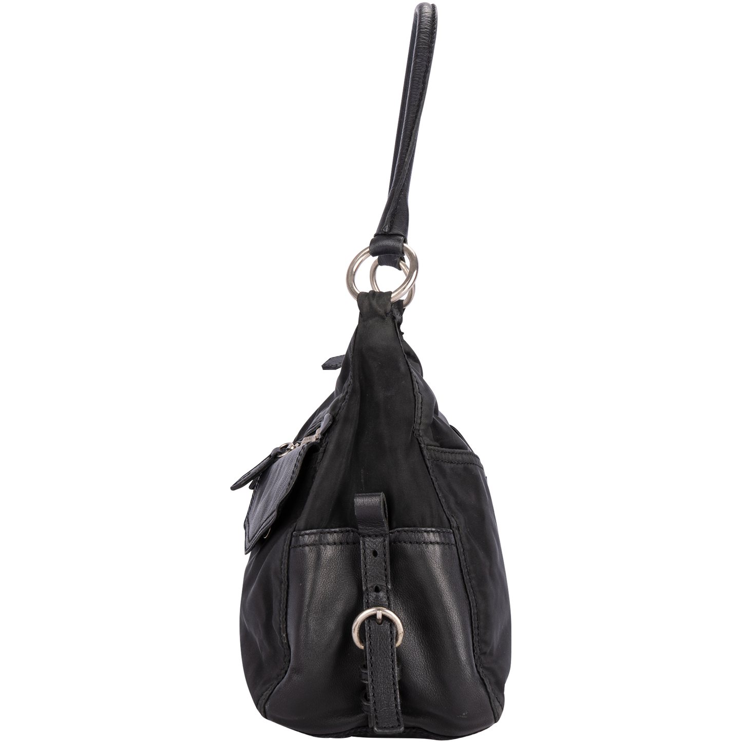 Prada Black Tessuto Triangle Shoulder Bag