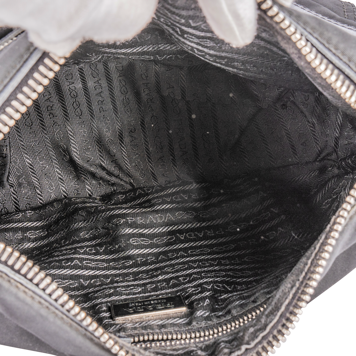 Prada Black Tessuto Triangle Shoulder Bag