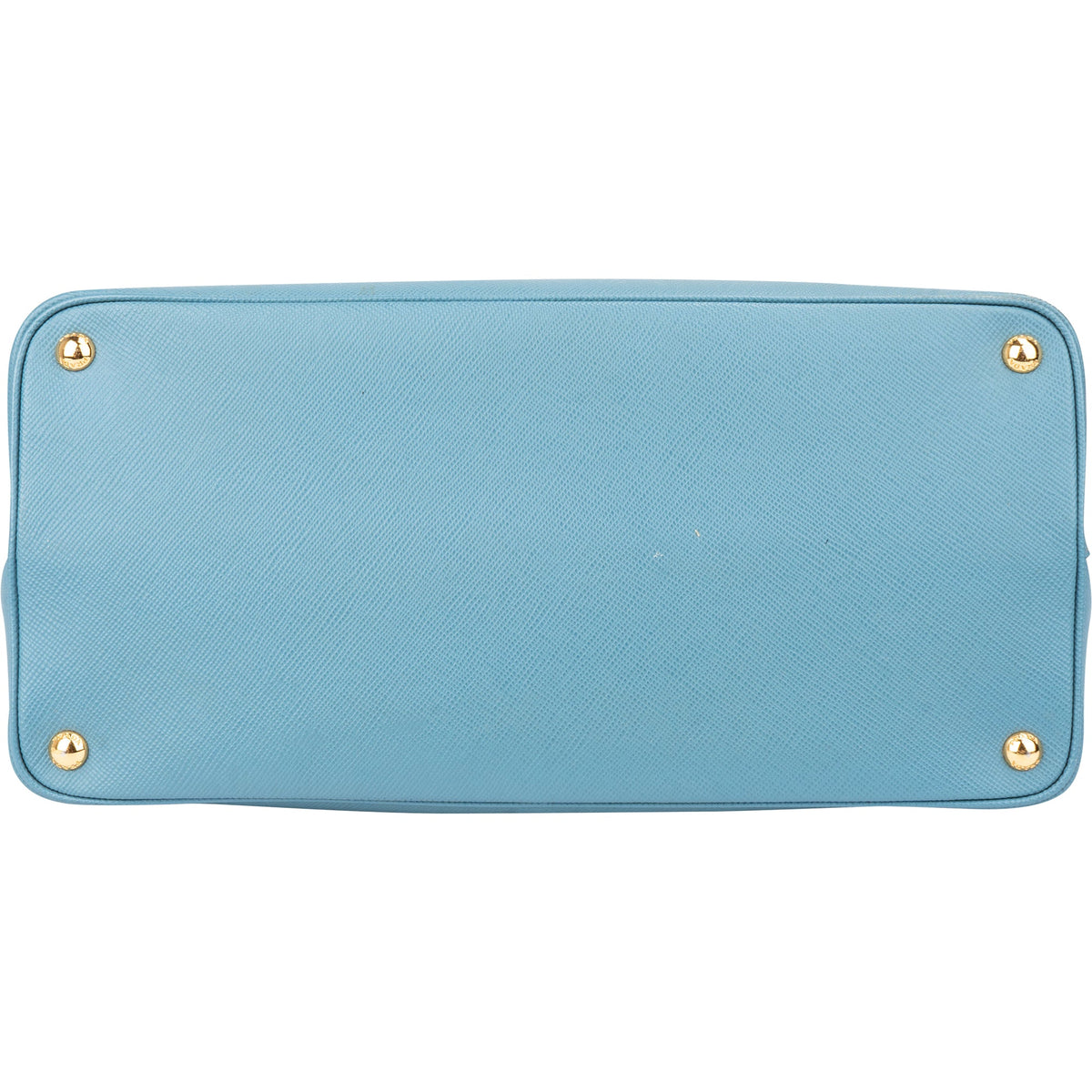 Prada Blue Saffiano Leather Double Handbag