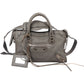 Balenciaga Classic Grey Leather City Handbag