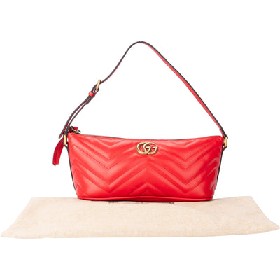 Gucci Rosso Leather Marmont Shoulder Bag