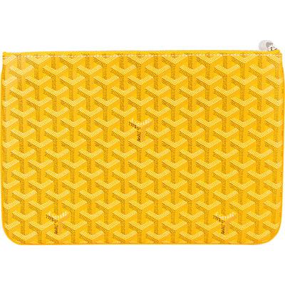 Goyard Yellow Goyardine Senat PM Clutch
