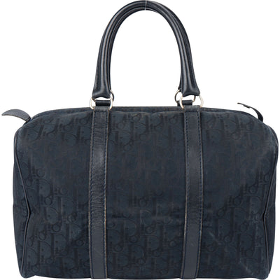 Christian Dior Satin Trotter Monogram Boston 30 Handbag