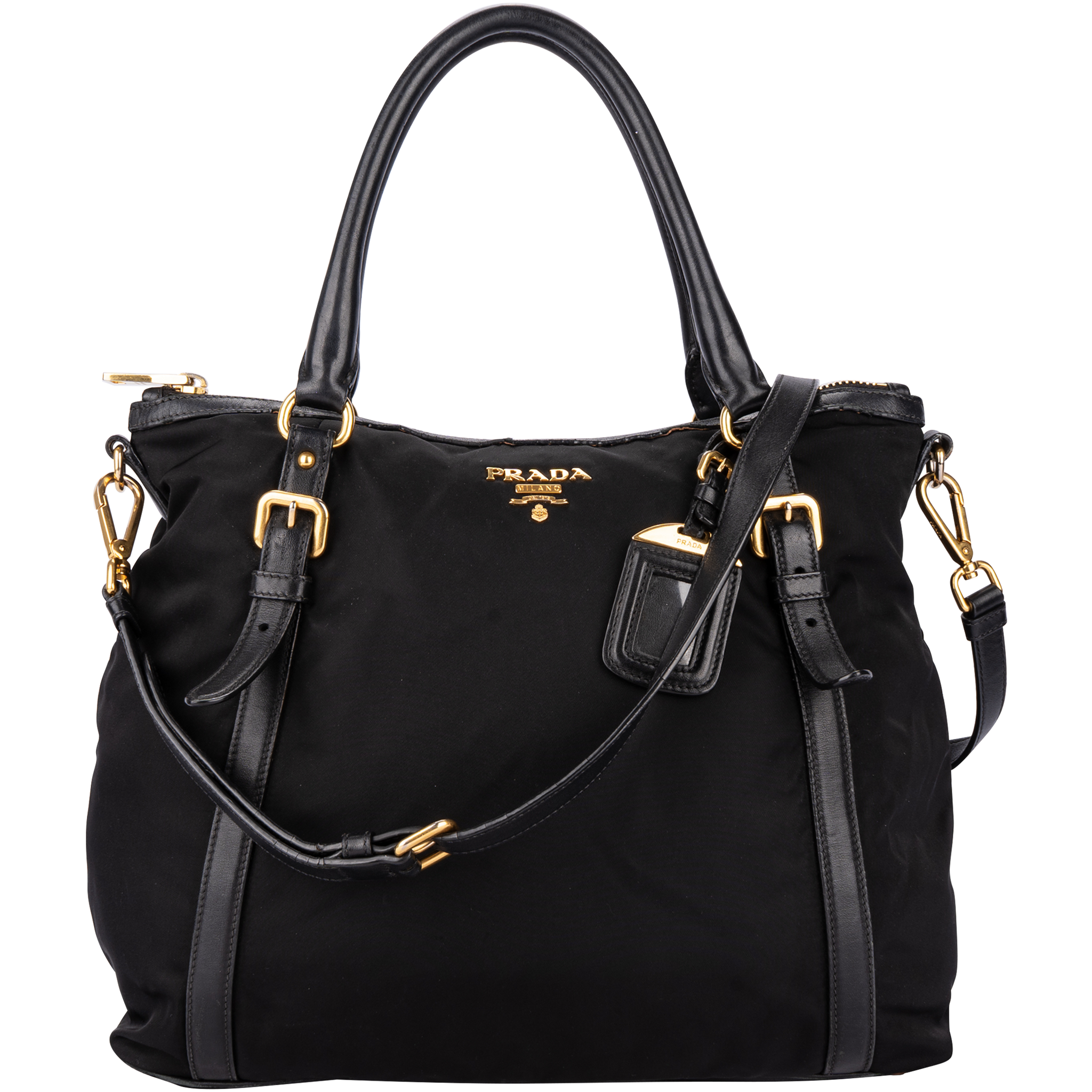 PRADA TESSUTO NYLON LOGO SHOULDER BAG Prada Vintage Tessuto Nylon