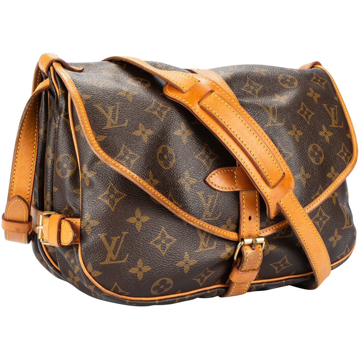 Louis Vuitton Canvas Monogram Saumur 30 Crossbody Bag