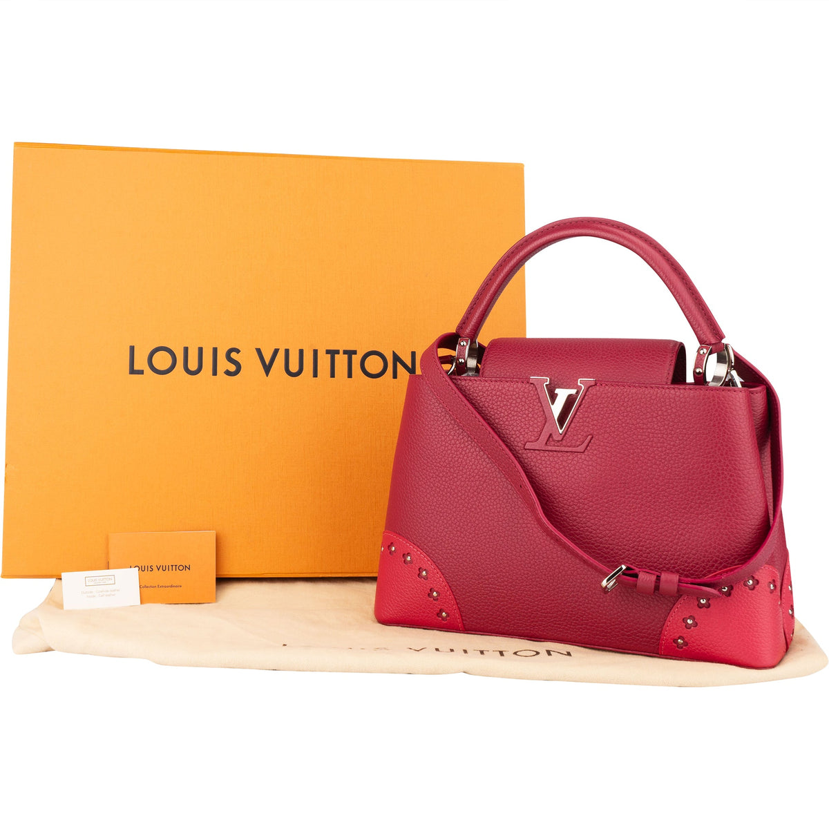 Louis Vuitton Limited Pink Taurillon Capucines MM Handbag