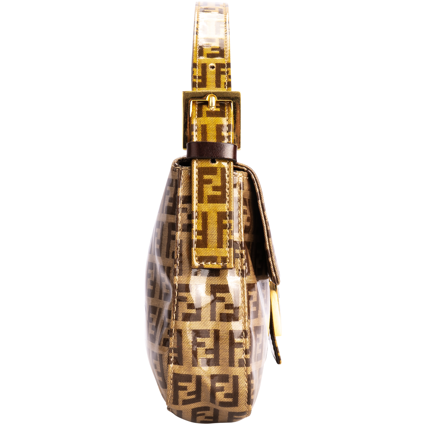 Fendi Zucchino Monogram Vinyl Baguette Shoulder Bag