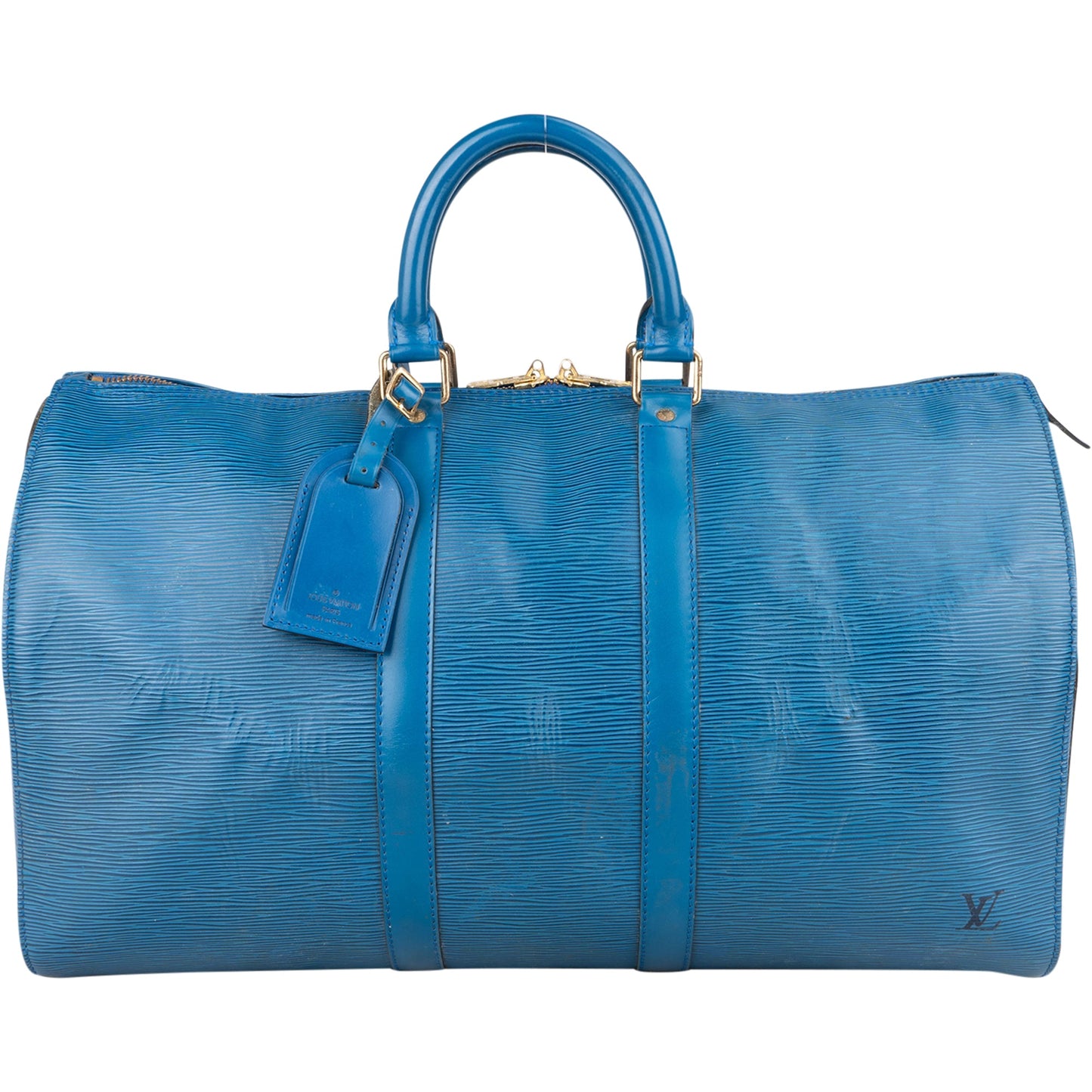 Louis Vuitton Bleu Epi Leather Keepall 45