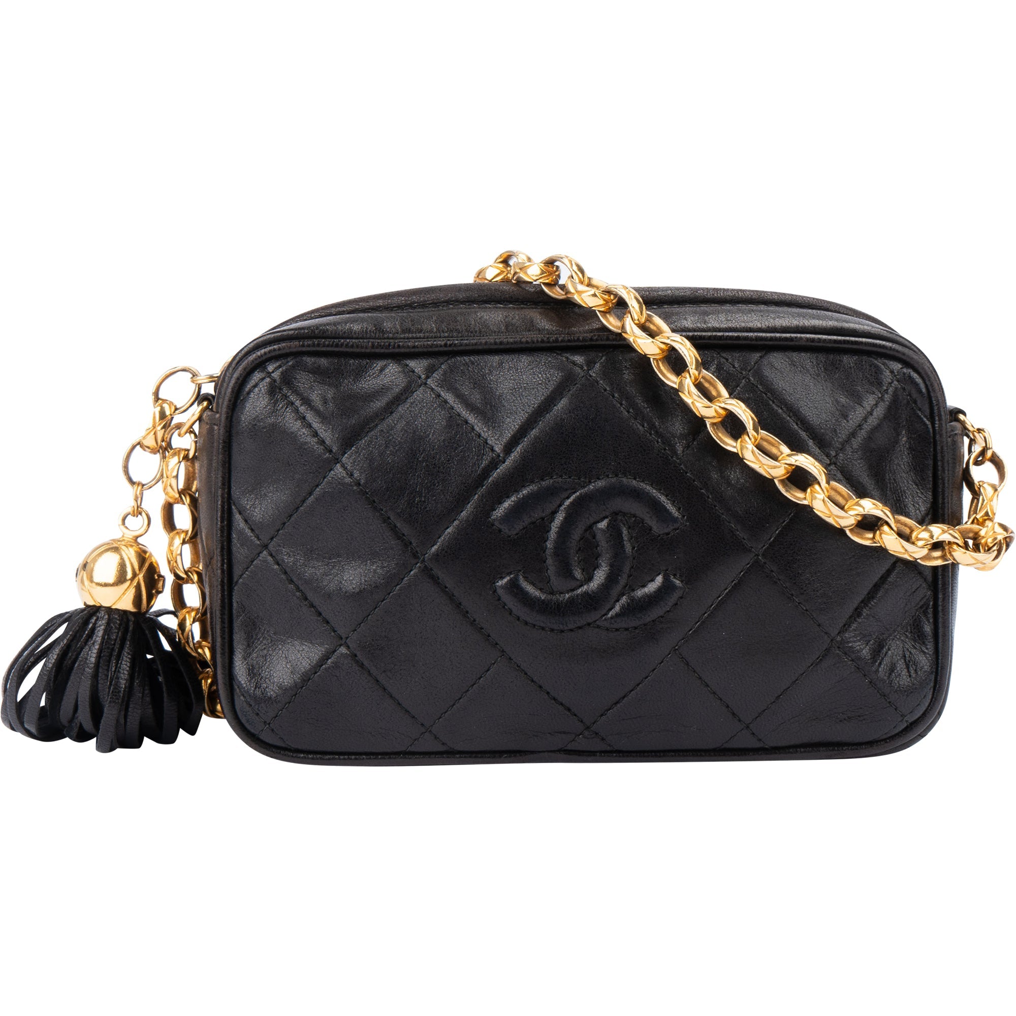 Chanel Quilted Lambskin CC Mini Camera Crossbody Bag