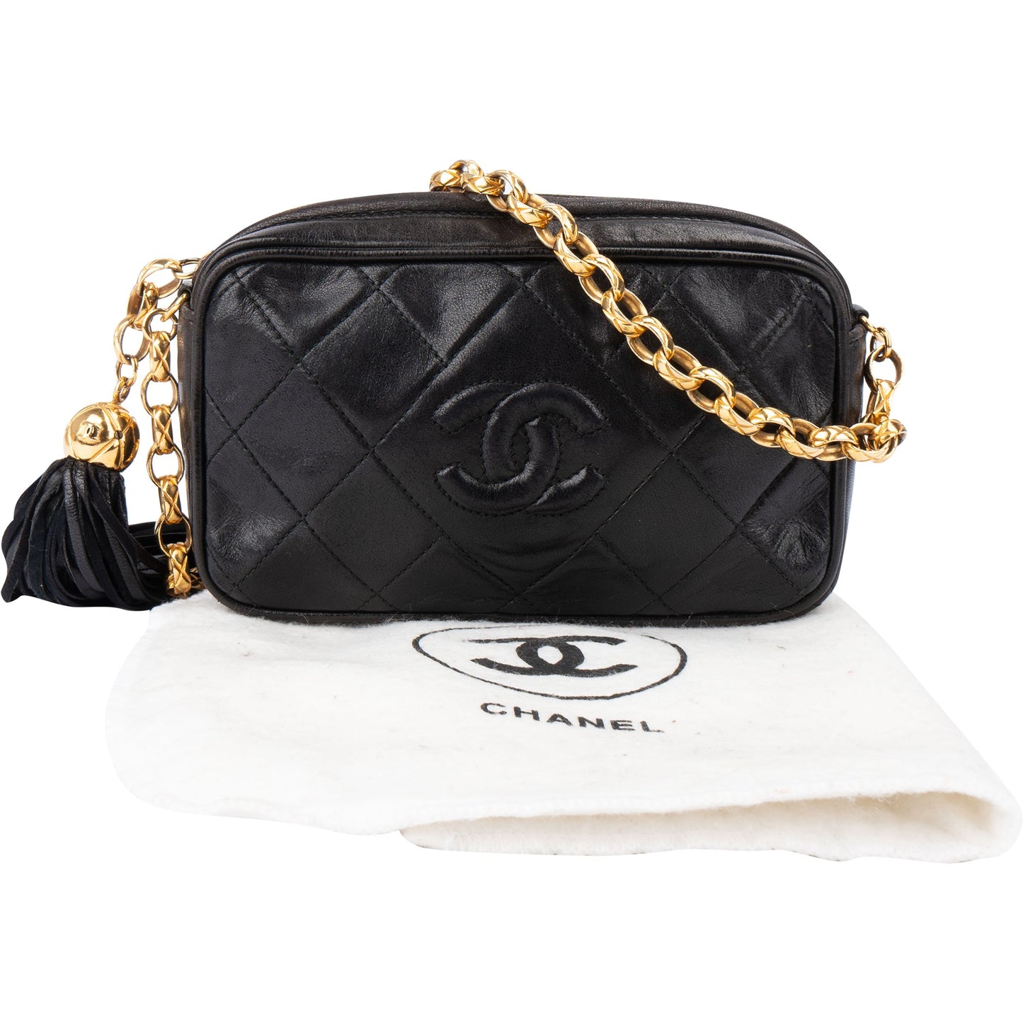 Chanel Quilted Lambskin CC Mini Camera Crossbody Bag
