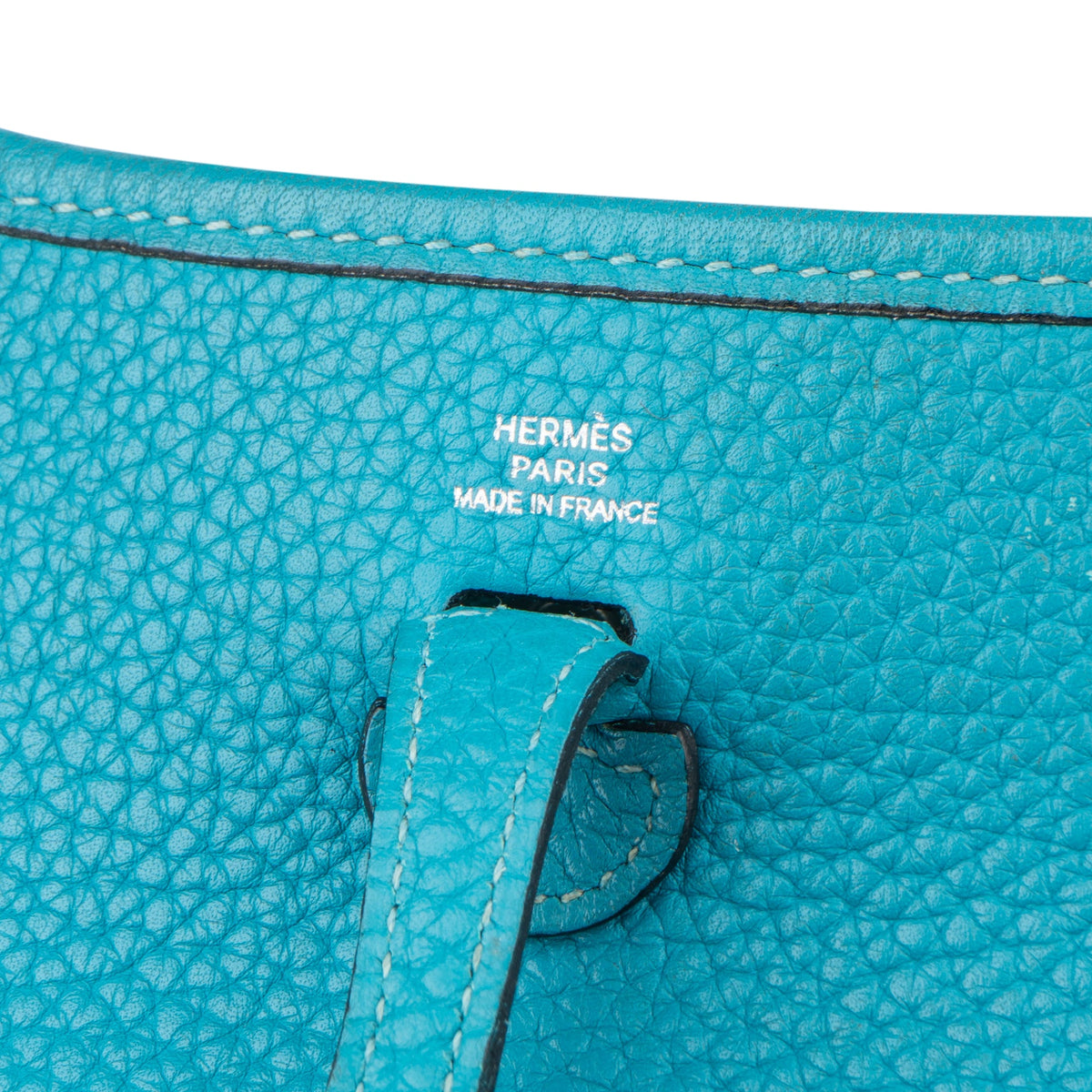 Hermès Bleu Taurillon Clemence Evelyne 16 Crossbody Bag