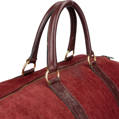 Christian Dior Suede Trotter Monogram Boston 45 Weekender Handbag