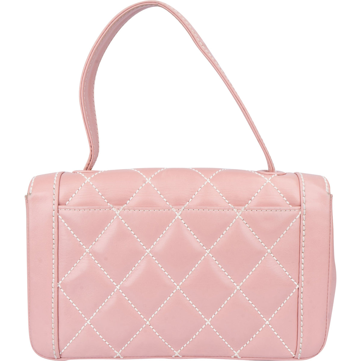 Chanel Quilted Lambskin 24K Gold Single Flap Rabat Handbag