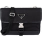 Prada Nylon Triangle Mini Crossbody Side Bag