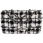 Chanel Bicolor Tweed Palladium Medium Double Flap Crossbody Bag