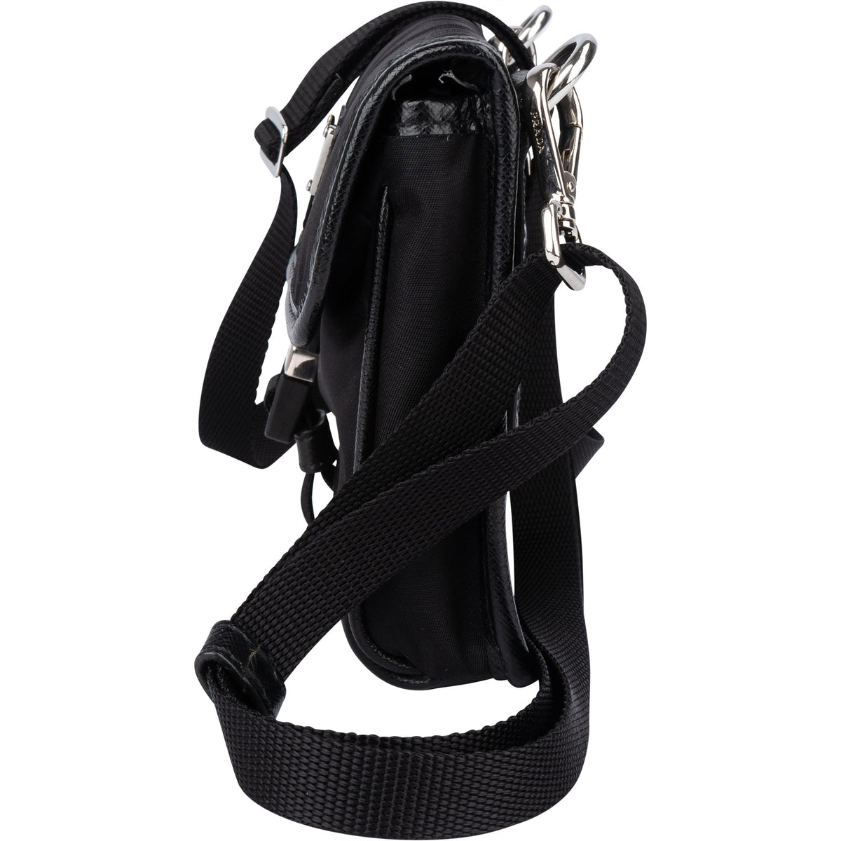 Prada Nylon Triangle Mini Crossbody Side Bag