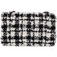 Chanel Bicolor Tweed Palladium Medium Double Flap Crossbody Bag