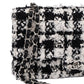 Chanel Bicolor Tweed Palladium Medium Double Flap Crossbody Bag