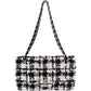 Chanel Bicolor Tweed Palladium Medium Double Flap Crossbody Bag