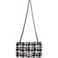 Chanel Bicolor Tweed Palladium Medium Double Flap Crossbody Bag