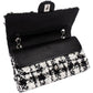 Chanel Bicolor Tweed Palladium Medium Double Flap Crossbody Bag
