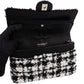 Chanel Bicolor Tweed Palladium Medium Double Flap Crossbody Bag