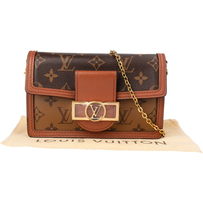 Louis Vuitton Canvas Monogram Dauphine Wallet On Chain Crossbody Bag