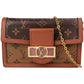 Louis Vuitton Canvas Monogram Dauphine Wallet On Chain Crossbody Bag