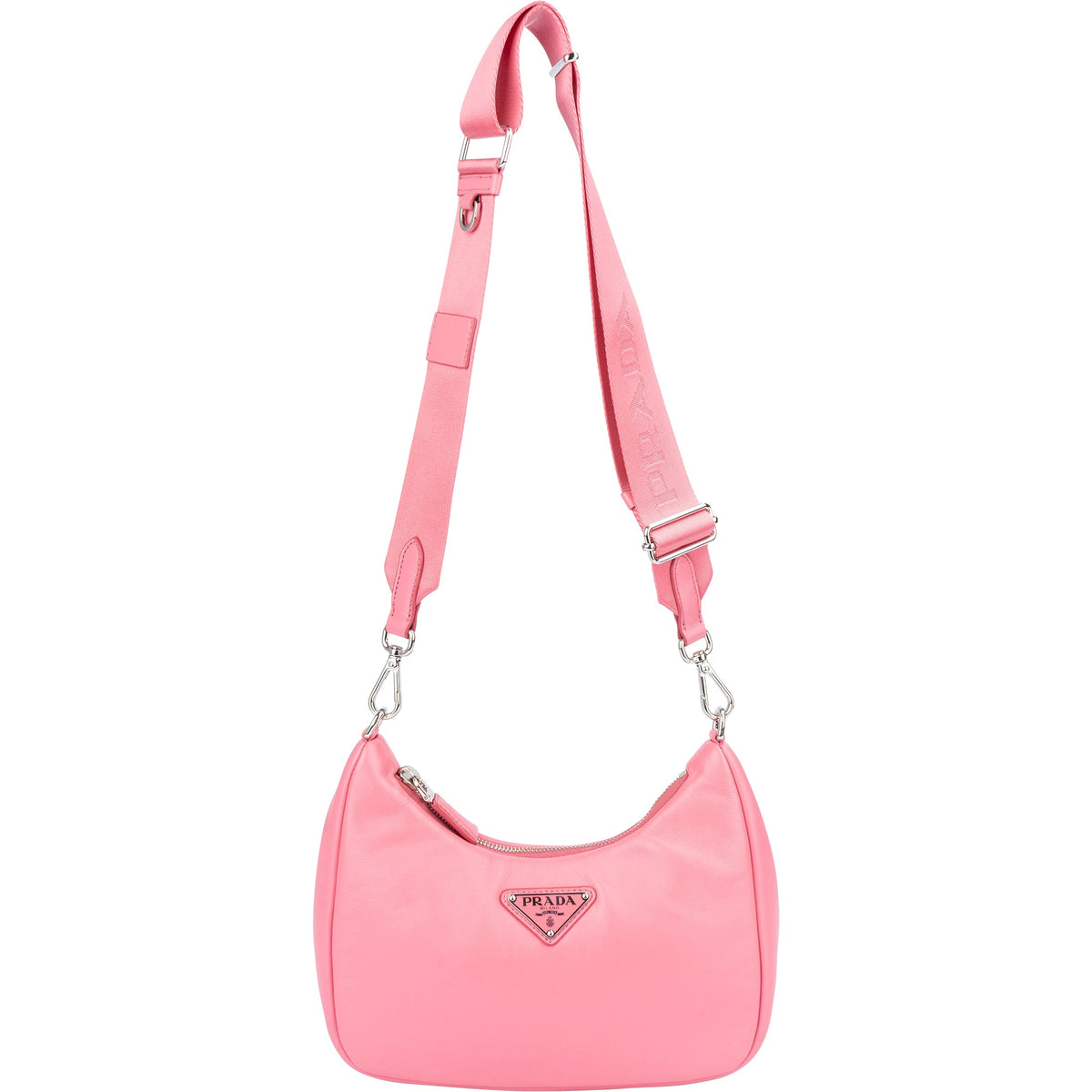 Prada Triangle RE-Edition aus weichem Leder – Vorderansicht