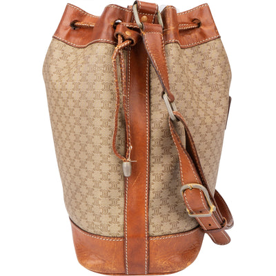 Celine Maccadam Monogram Bucket Shoulder Bag