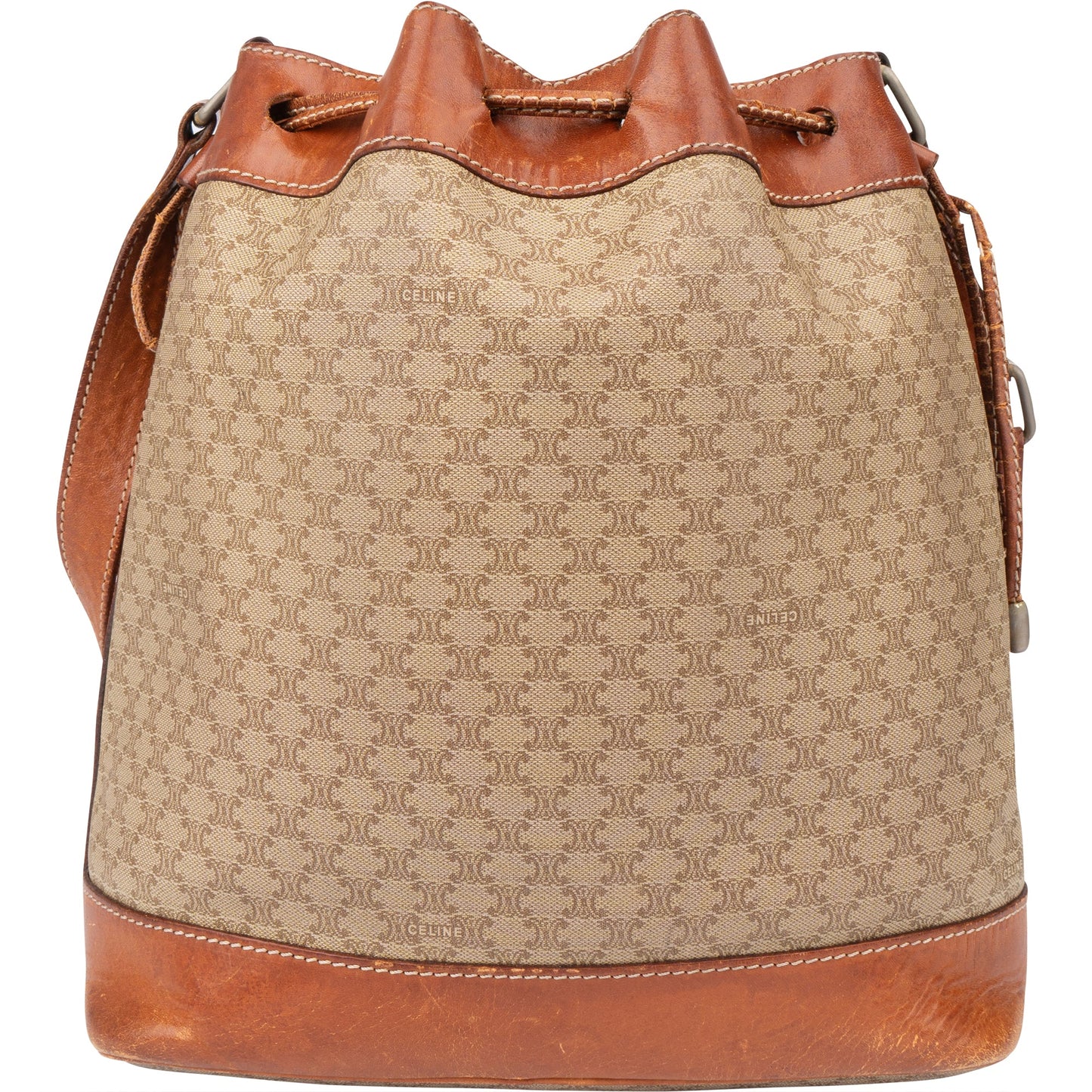 Celine Maccadam Monogram Bucket Shoulder Bag