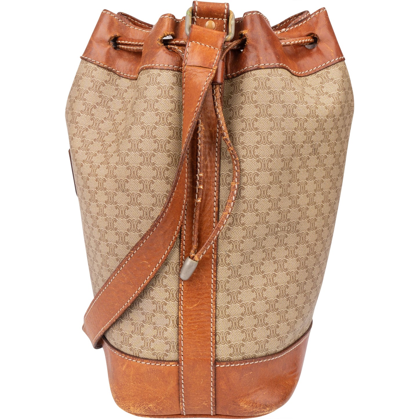 Celine Maccadam Monogram Bucket Shoulder Bag