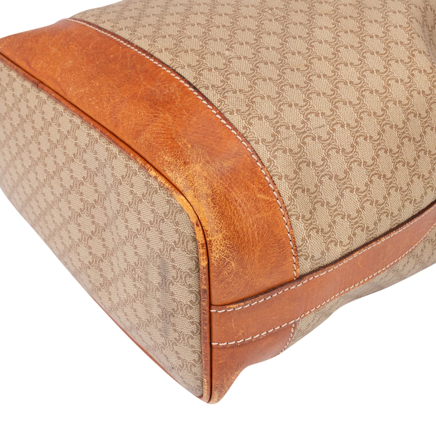 Celine Maccadam Monogram Bucket Shoulder Bag