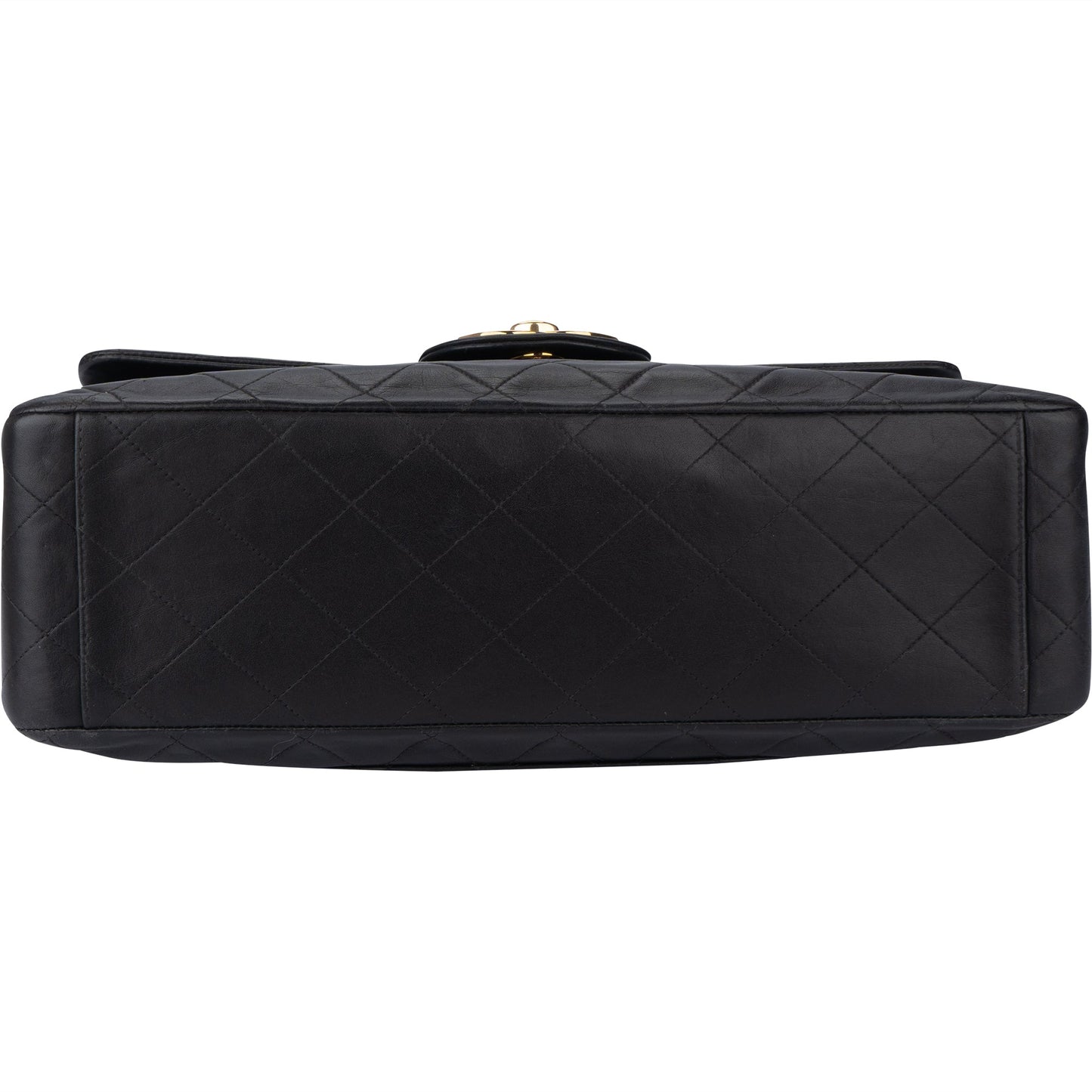 Chanel Quilted Lambskin 24K Gold Maxi Single Flap Crossbody Bag