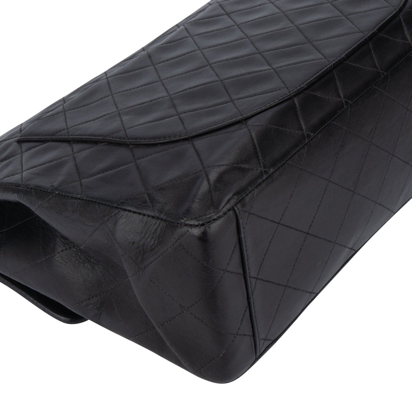 Chanel Quilted Lambskin 24K Gold Maxi Single Flap Crossbody Bag