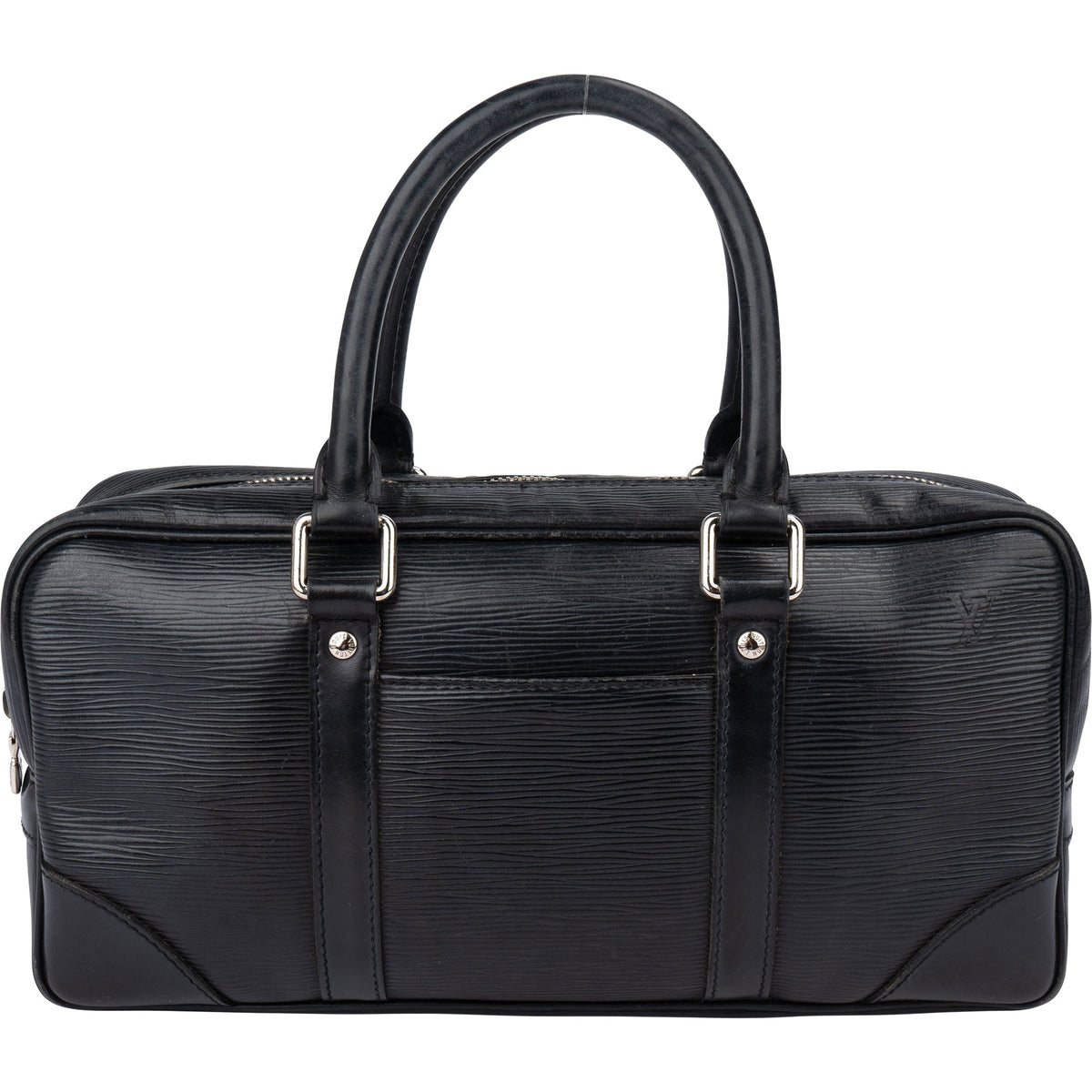 Louis Vuitton Vivienne Long MM aus schwarzem Epi-Leder – Vorderansicht