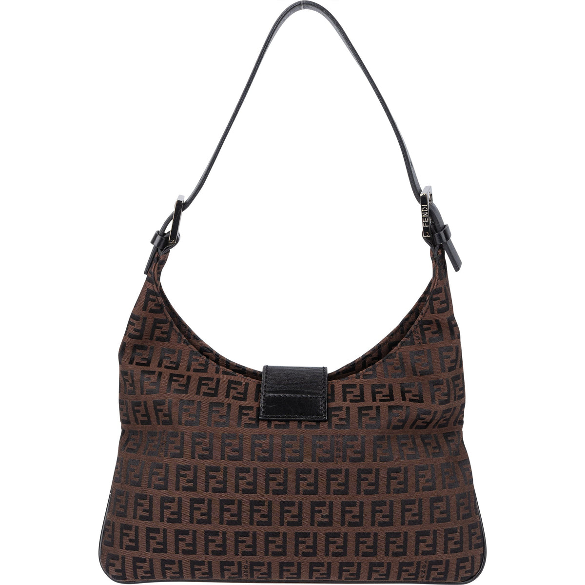 Fendi FF Monogram Baguette Buckle Shoulder Bag