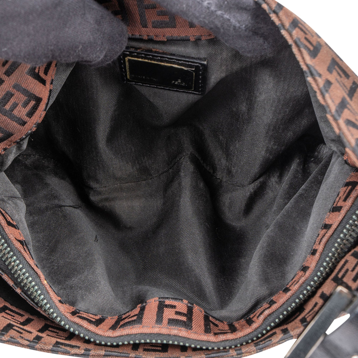 Fendi FF Monogram Baguette Buckle Shoulder Bag