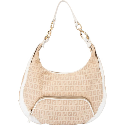 Fendi FF Monogram Zucca Hobo Bag