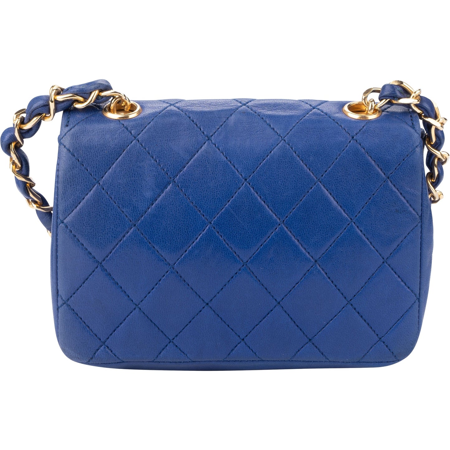 Chanel Quilted Lambskin 24K Gold Mini Single Flap Crossbody Bag