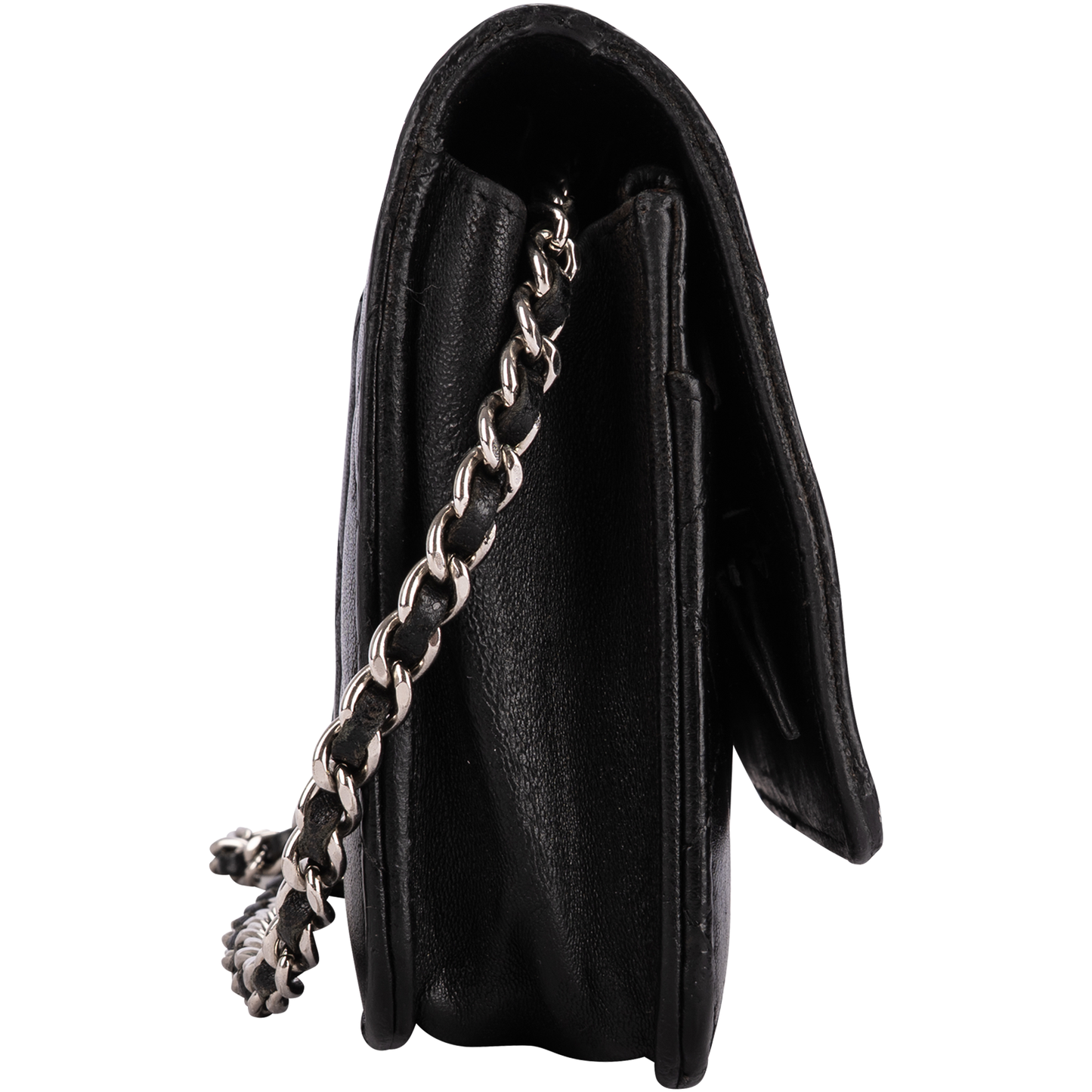 Chanel – Gesteppte Umhängetasche aus Lammleder mit Kette